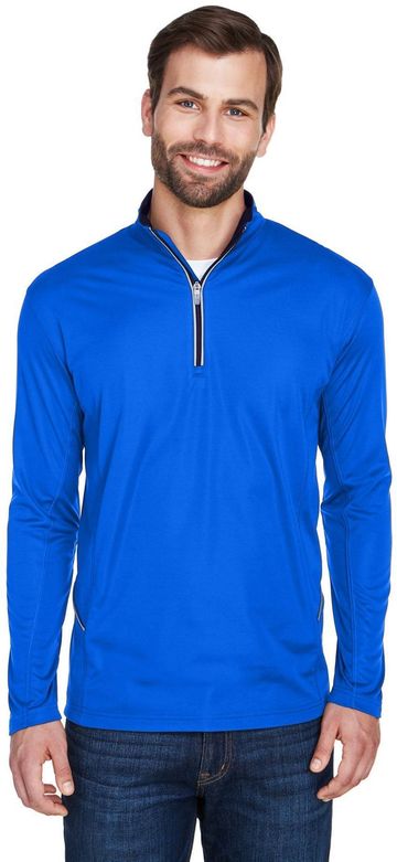 UltraClub Adult Unisex Cool & Dry Sport Quarter-Zip Pullover Jacket